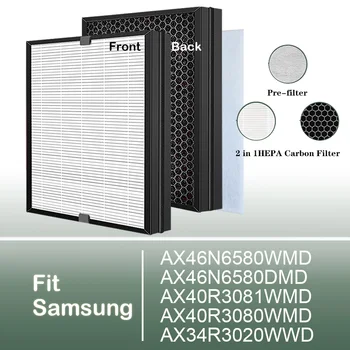 Výmeny HEPA Uhlíkový filter pre Samsung čistička Vzduchu AX46N6580WMD AX46N6580DMD AX40R3081WMD AX40R3080WMD AX34R3020WWD