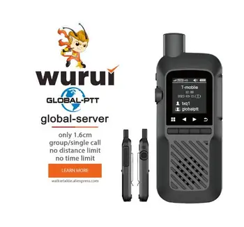Wurui U1 global-ptt walkie talkie rádio 4G POC mini rádio commutator Prenosné sim lte, long range Mobilný internet auta hotel práce