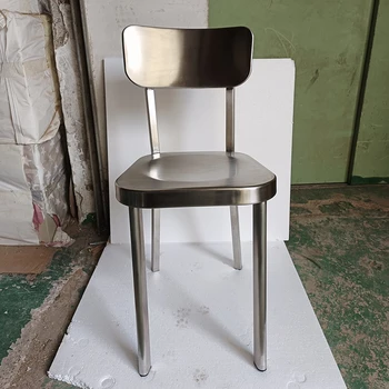 Z nehrdzavejúcej ocele, jedálenské stoličky priemyselné štýl jednoduché, čisté celebrity operadlo stoličky tvorivé Nordic jednej stoličky malý dom