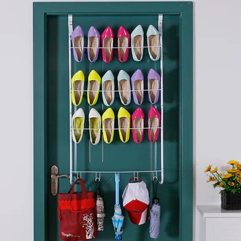 Za dverami obuvi rack zavesenie typ nechtov zdarma skladovanie papuče rack zavesenie na stenu šetrí miesto pre domácnosť minimalistický