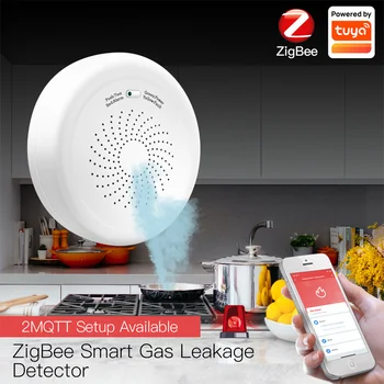 ZigBee Tuya Horľavé Úniku Plynu, Inteligentný Senzor Plynu Detektor Remote APP Stráže ohňovzdorná Kuchyňa Vizuálny signál Počuteľný