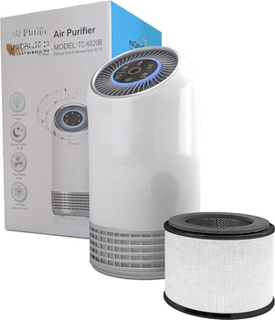 Čistička Spálňa Kancelárske Použitie [True Hepa] Filter Tichý Komfort Biely Šum Smart Air Cleaner Fajčiarov Eliminovať Alergie, Zápach Dus
