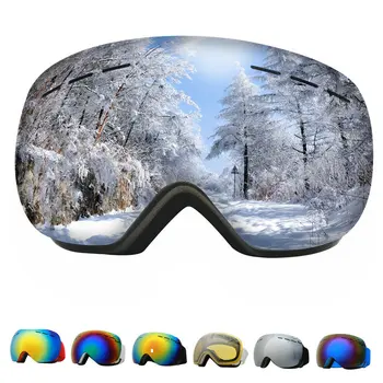Šport Snowboard Ski Okuliare Vetru Lyžovanie Okuliare Dvojitej Vrstvy Anti-fog Maska Ski Okuliare Muži Ženy Slnečné Okuliare
