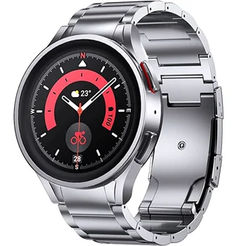 Žiadne Medzery, Titán Kovový Remienok pre Samsung Galaxy Watch 5 Pro 45 mm 40 mm 44 mm/Watch 4 Classic 46 mm 42mm Zápästie Band Náramok Zakrivené